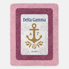 Delta Gamma XL 60x80 Sherpa Throw Blanket - Pink Floral Band Throw Blankets