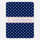 Delta Gamma XL 60x80 Sherpa Throw Blanket Polka Dot Navy