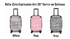 Delta Zeta Carry-on Suitcase Luggage Expression Art Swatches