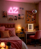 Delta Zeta Greek Letters LED Neon Sign w/ Dimmer | DZ Dorm Wall Sign
