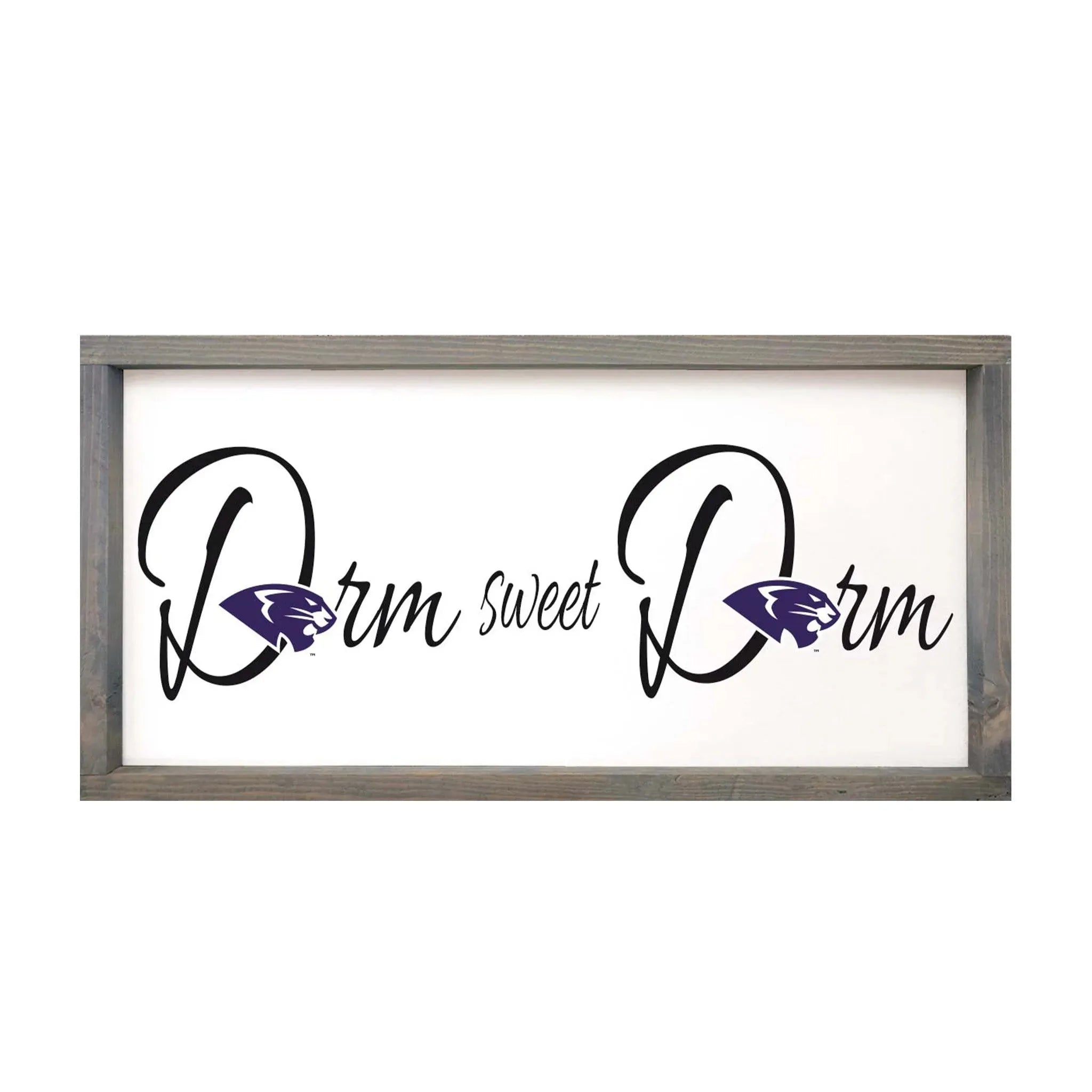 High Point University Large 12x24 Dorm Sweet Dorm Wood Framed Sign Weathered Gray Wall Art & Signs
