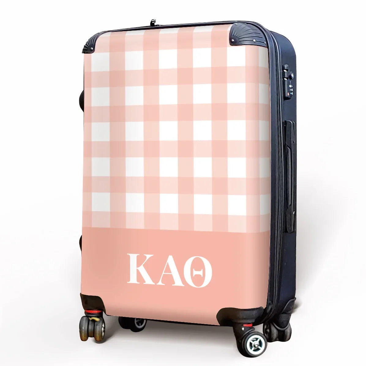 Kappa Alpha Theta Carry-on Suitcase - Gingham Suitcases