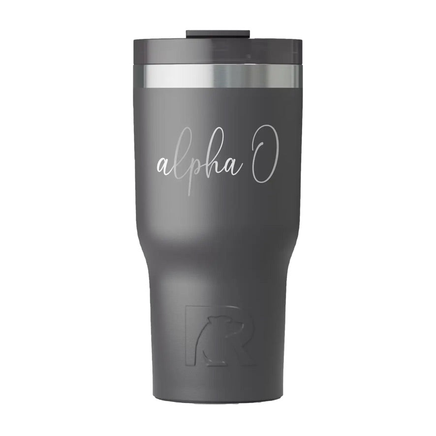 Alpha Omicron Pi RTIC 20 oz Essential Ceramic Lined Tumbler - Script