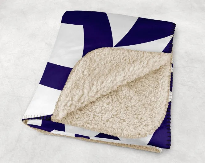 Tri Sigma XL 60x80 Sherpa Blanket - Tribal Throw Blankets