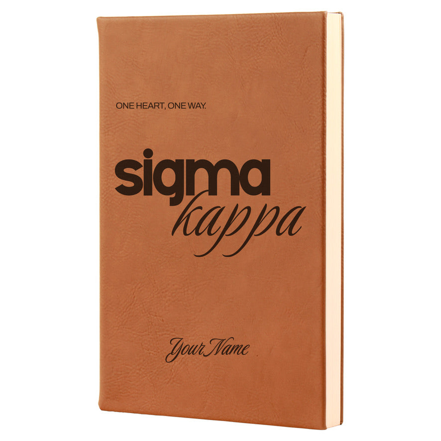 Sigma Kappa Personalized Leatherette Notebook Journal