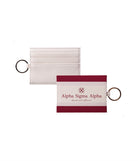 Alpha Sigma Alpha Vegan Saffiano Leather Keychain Card Holder - Greek