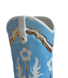 Cowboy Boot Vase with Gold Accent | Western Dorm Accessories  - Campus Greek Fit