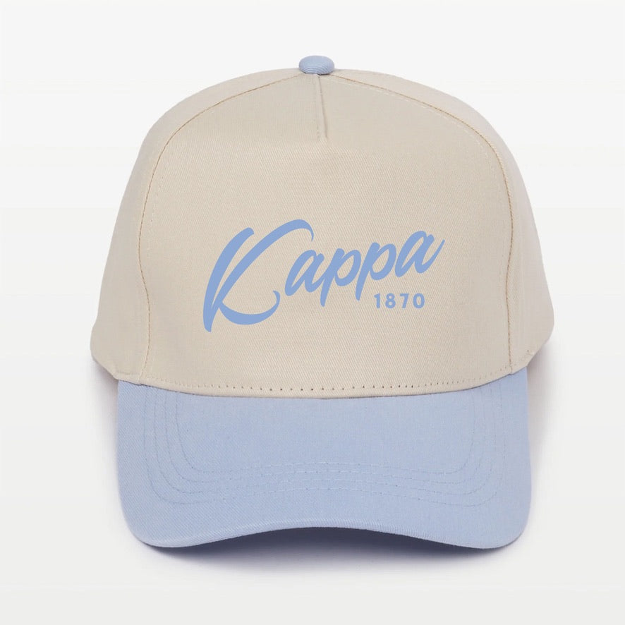 Kappa Embroidered Two-Tone Baseball Cap - Script 1870 | KKG Gifts