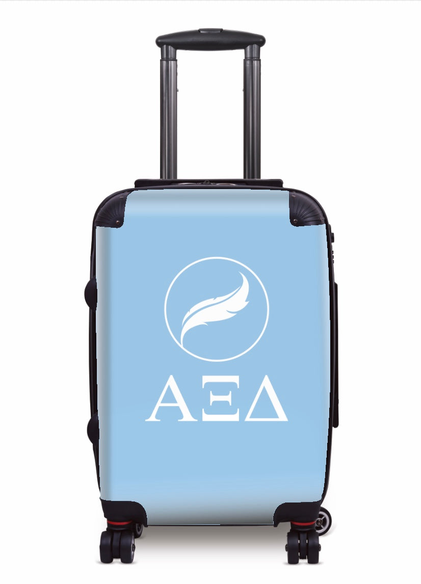 Alpha Xi Delta 20" Carry-on Suitcase Luggage - Greek Letters & Quill | Gifts