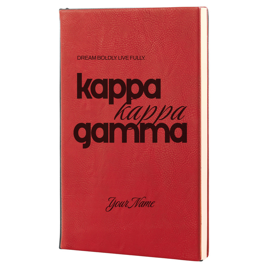 Kappa Kappa Gamma Personalized Leatherette Notebook Journal