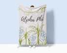 Field of Lillies Alpha Phi XL 60x80 Sherpa Blanket