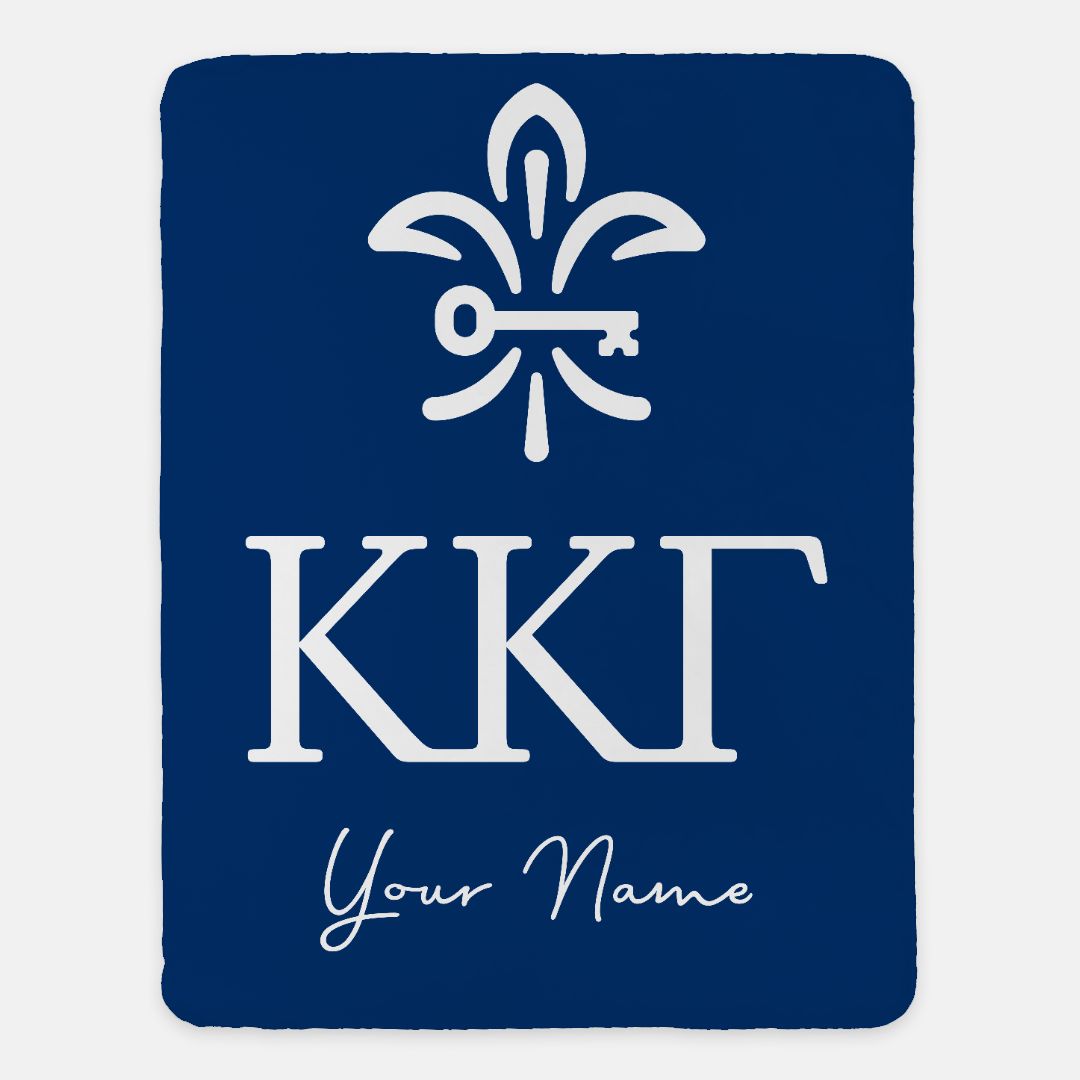 Personalized Kappa Kappa Gamma XL 60x80 Sherpa Throw Blanket