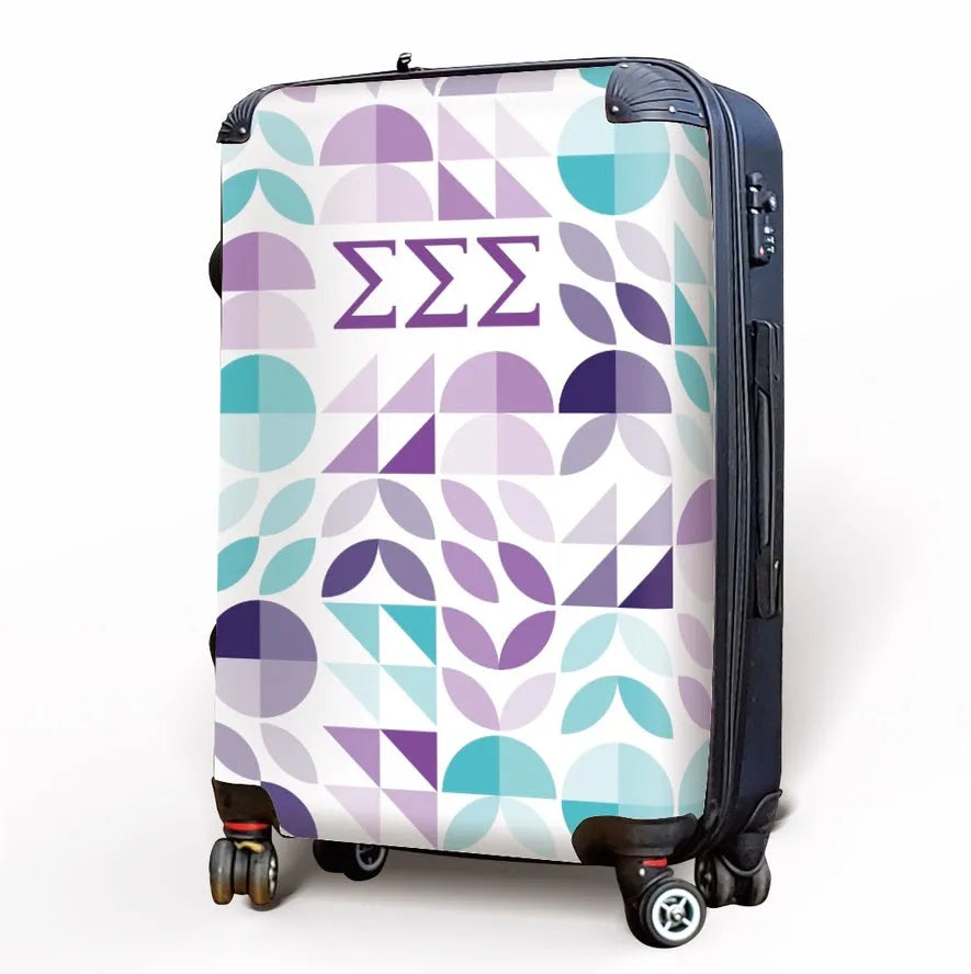 Tri Sigma Carry-on Suitcase - Geo Petals Suitcases