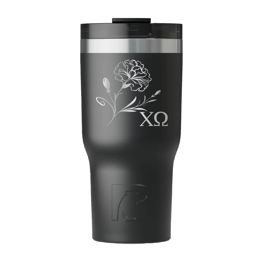 Chi Omega RTIC 20 oz Essential Ceramic Lined Tumbler - Carnation