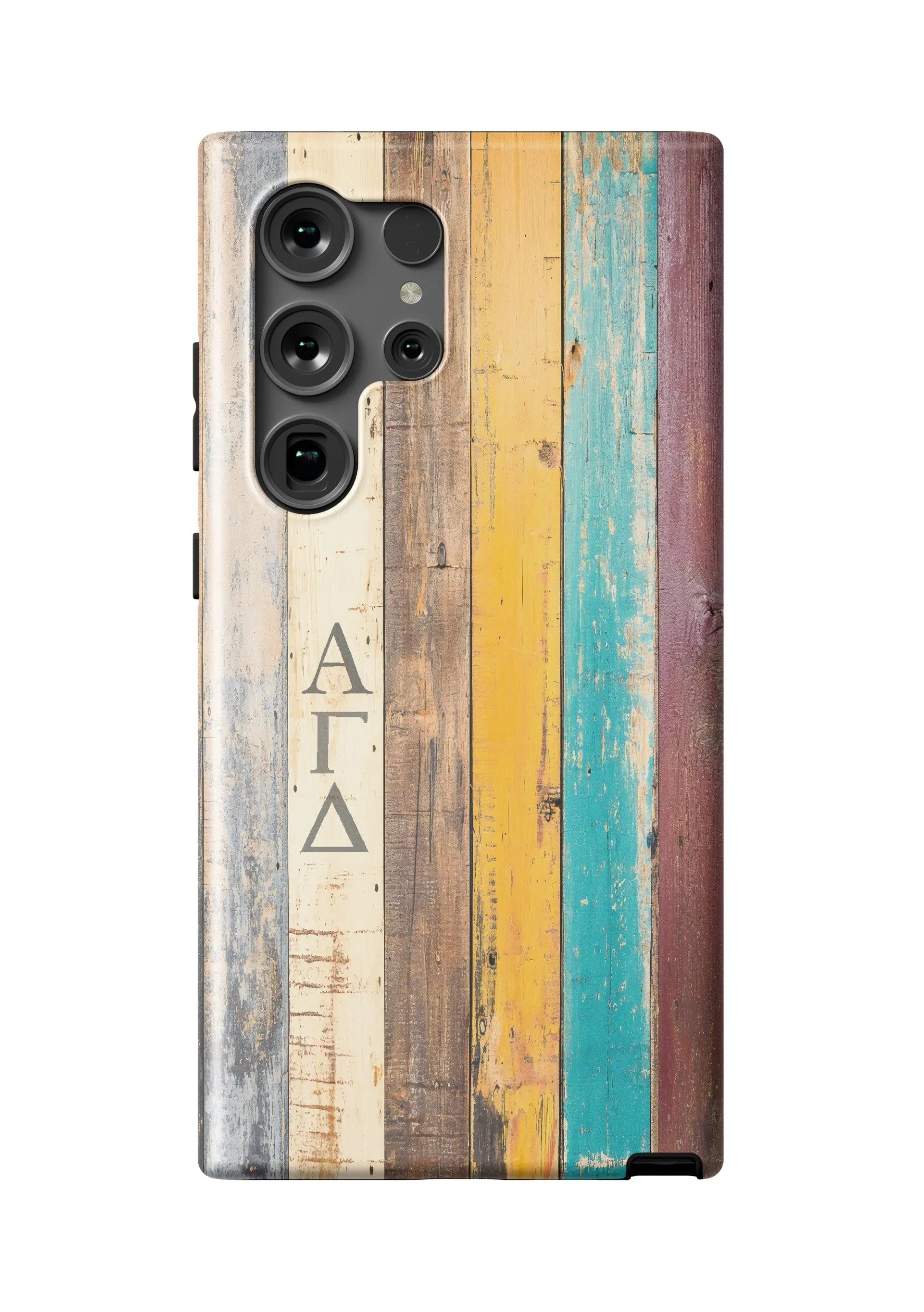 Alpha Gam Samsung Galaxy 24, 23 Mobile Phone Case - Wood Plank Matte Mobile Phone Cases