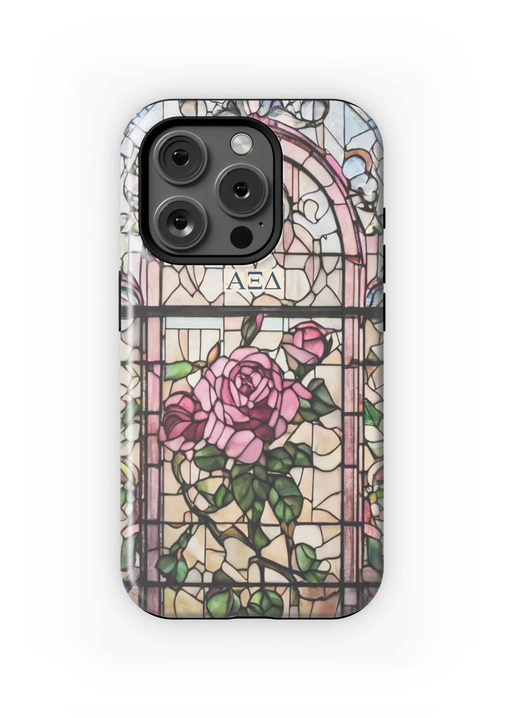 Alpha Xi Delta iPhone 16, 15, 14 Mobile Phone Case - Stained Glass Matte Mobile Phone Cases