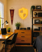 Delta Chi Shield LED Neon Sign w/ Dimmer | D-Chi Dorm Wall Art