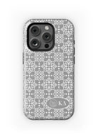 Kappa Delta iPhone 16, 15, 14 Mobile Phone Case - Gray Ornate | Kaydee