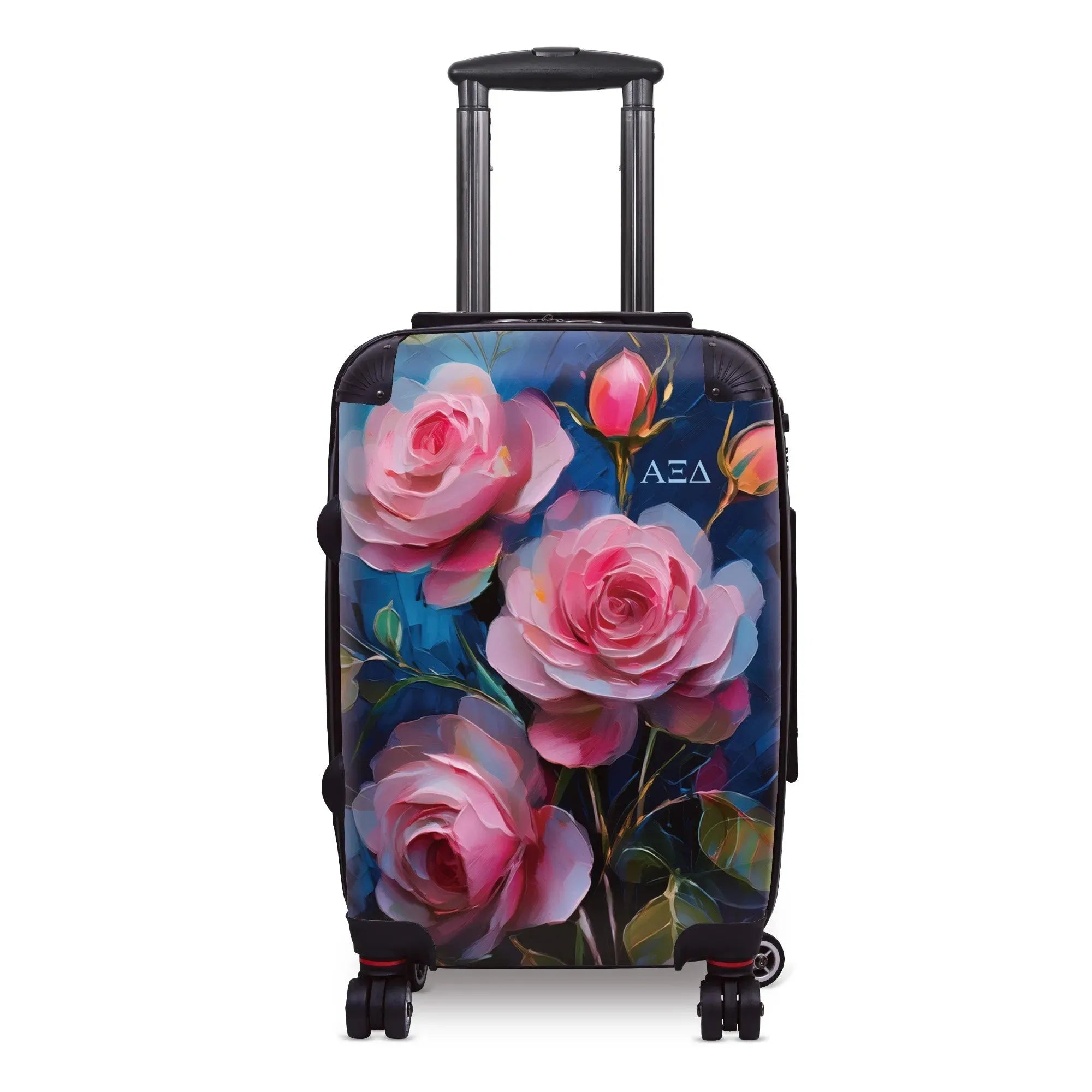 Alpha Xi Delta Carry-on Suitcase - Bold Pink Roses Suitcases