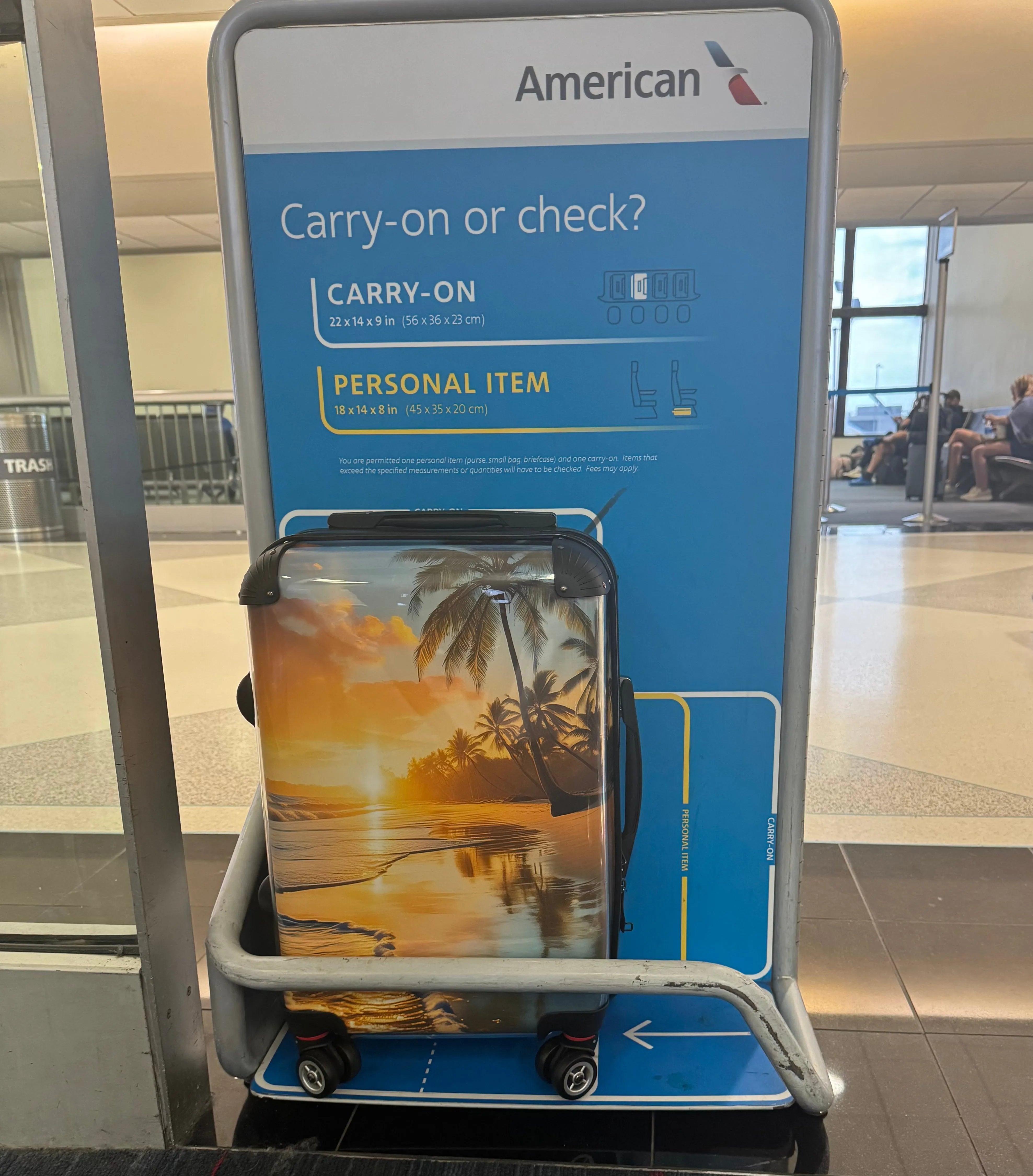 Gamma Phi Beta 20" Carry-on Suitcase Luggage - Geo Petals Suitcases