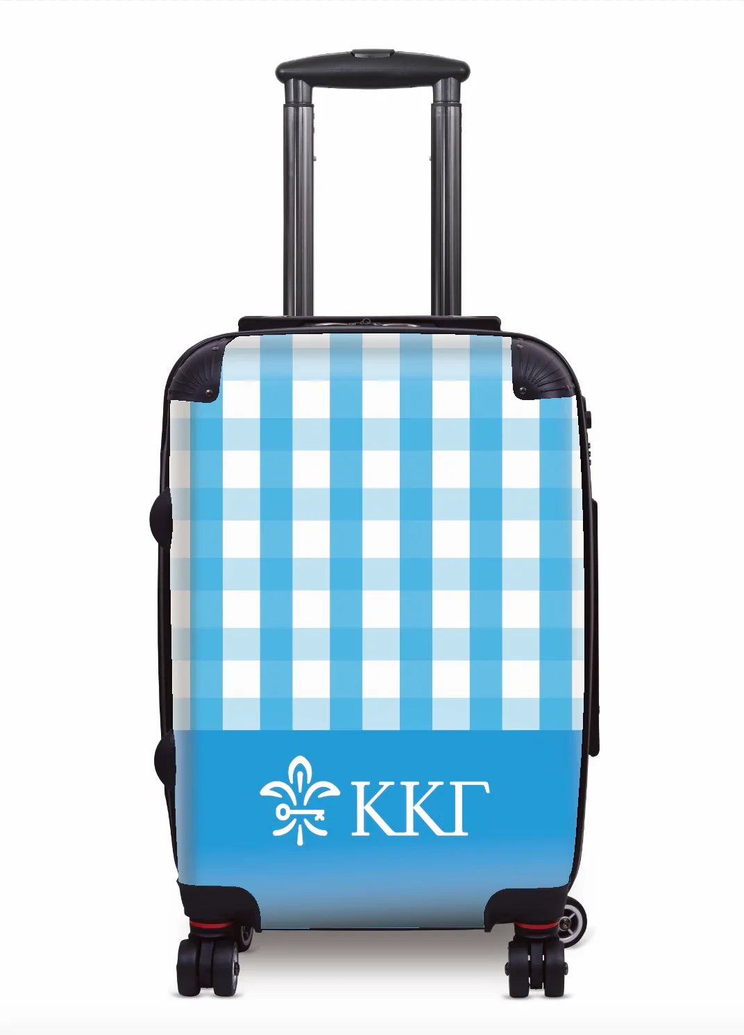 Kappa Kappa Gamma Carry-on Suitcase - Gingham Gamma Blue Suitcases