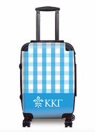 Kappa Kappa Gamma Carry-on Suitcase - Gingham Gamma Blue Suitcases