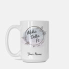 Alpha Delta Pi Deluxe Ceramic Mug 15oz. - Wreath | ADPi

