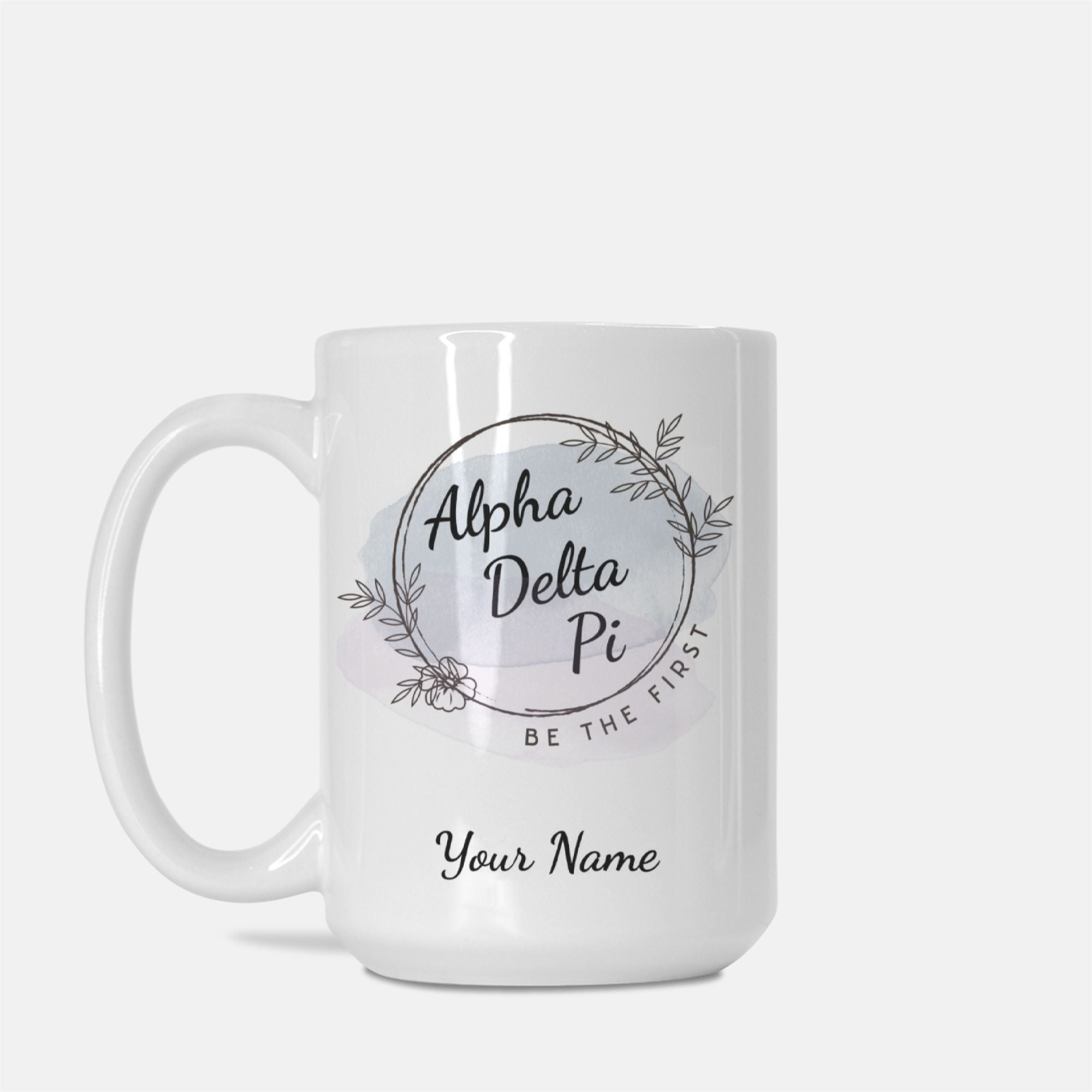 Alpha Delta Pi Deluxe Ceramic Mug 15oz. - Wreath | ADPi

