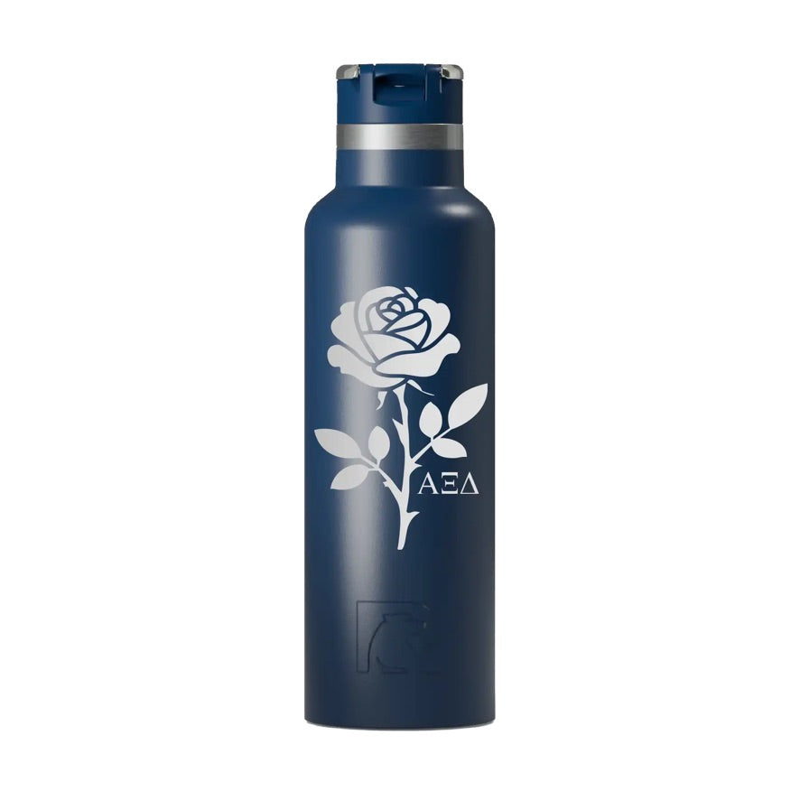 Alpha Xi Delta RTIC 20 oz Journey Ceramic Lined Water Bottle -Rose