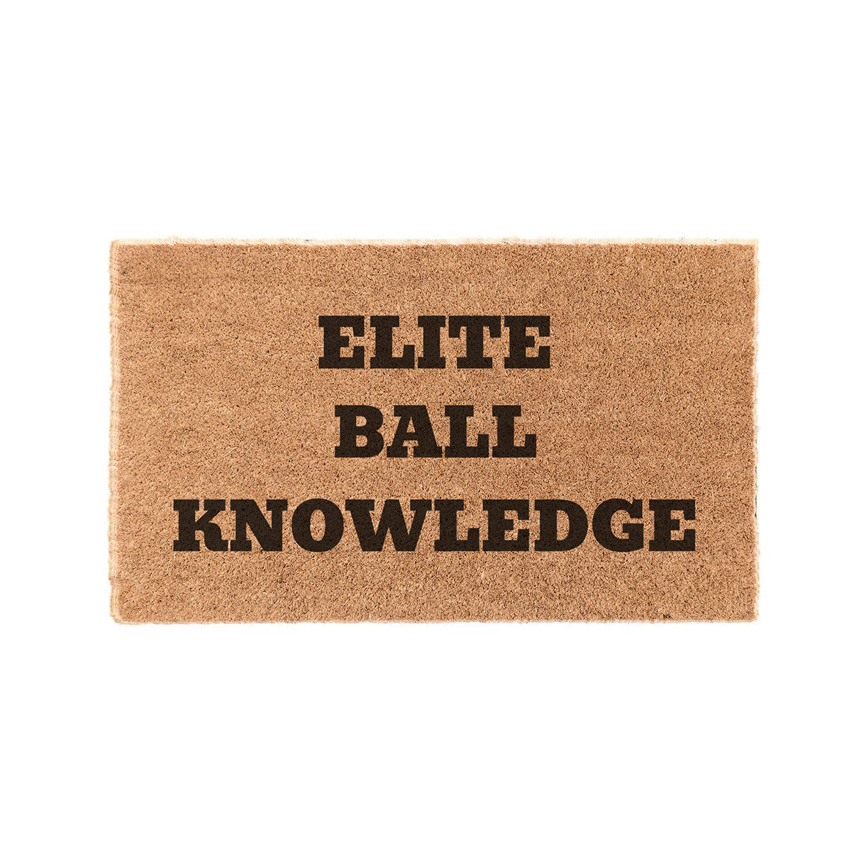 Elite Ball Knowledge Coir Doormat | Funny Door Mat | Dorm Decor