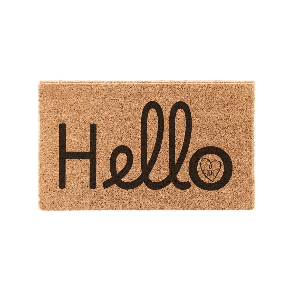 Sigma Kappa Coir Doormat - Hello Door Mats