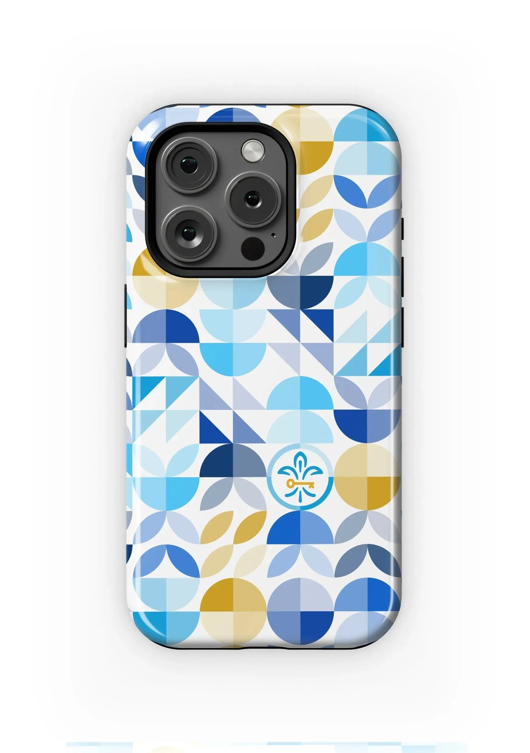 Kappa Kappa Gamma iPhone 16, 15, 14 Mobile Phone Case - Geo Petals Gloss Mobile Phone Cases