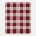 Cranberry Check Sherpa Throw Blanket XL 60x80 | College Dorm Decor