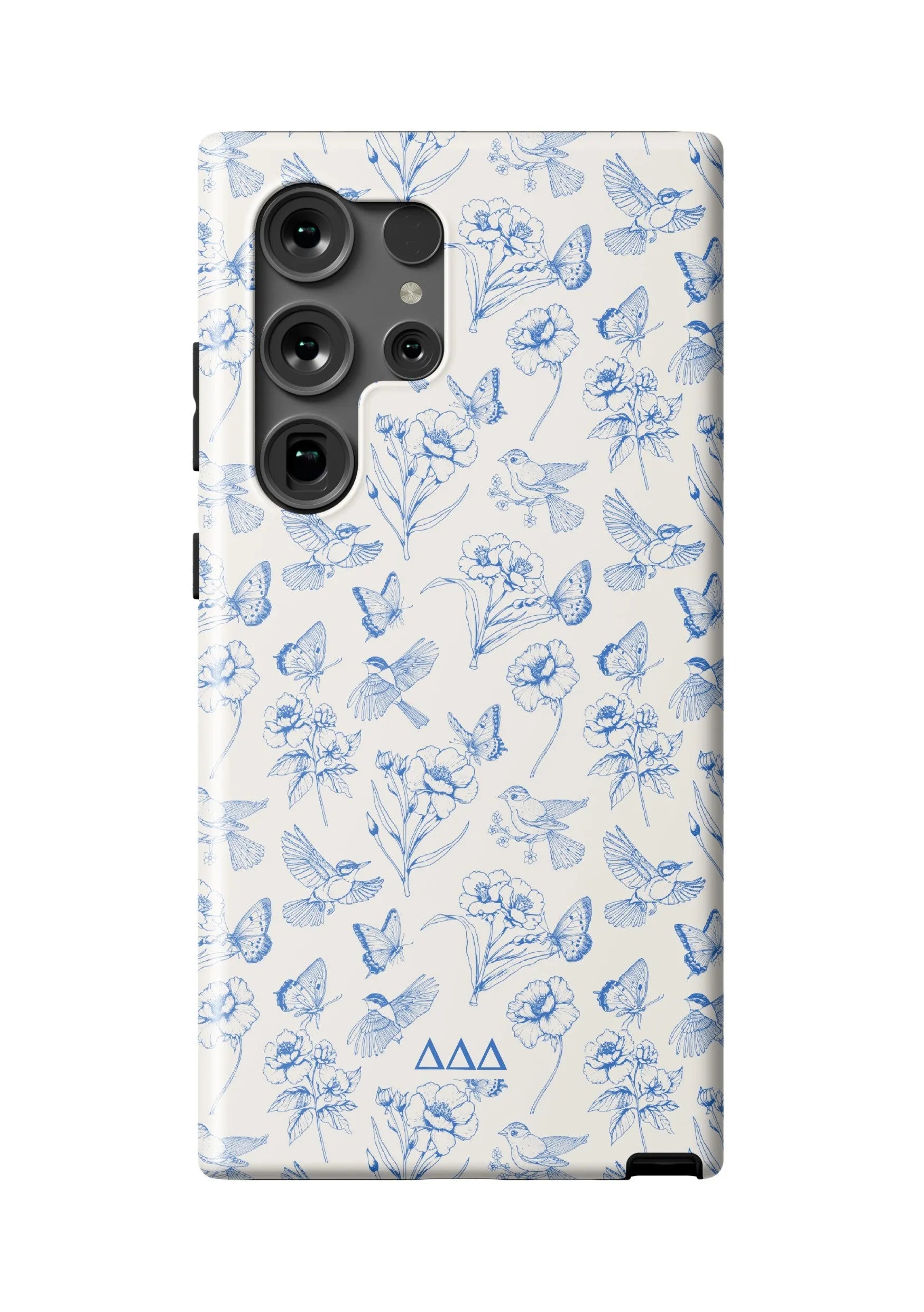 Tri Delta Samsung Galaxy 24, 23 Mobile Phone Case - Vintage Floral Matte Mobile Phone Cases