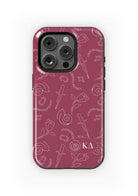 Kappa Delta iPhone 16, 15, 14 Mobile Phone Case  Burgundy Kaydee Icons