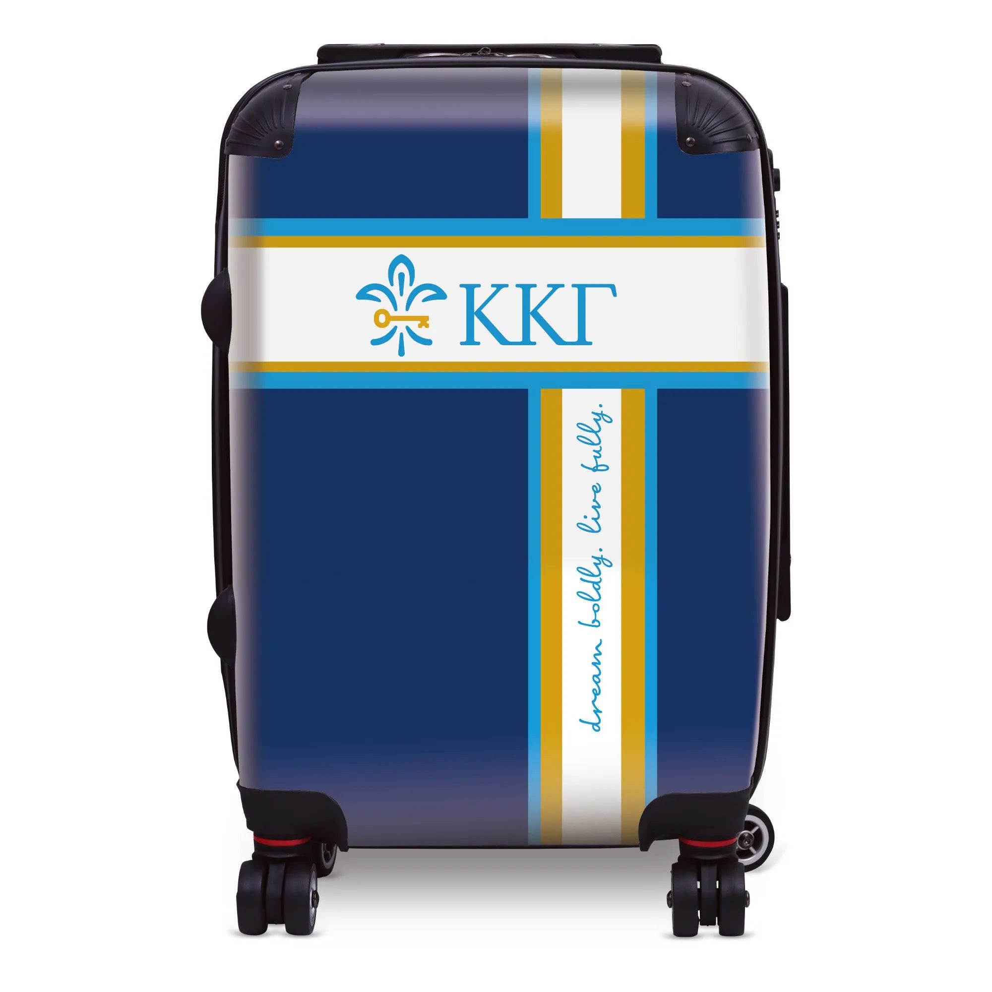 Kappa Kappa Gamma 20" Carry-on Suitcase Luggage - Cross Stripe | KKG