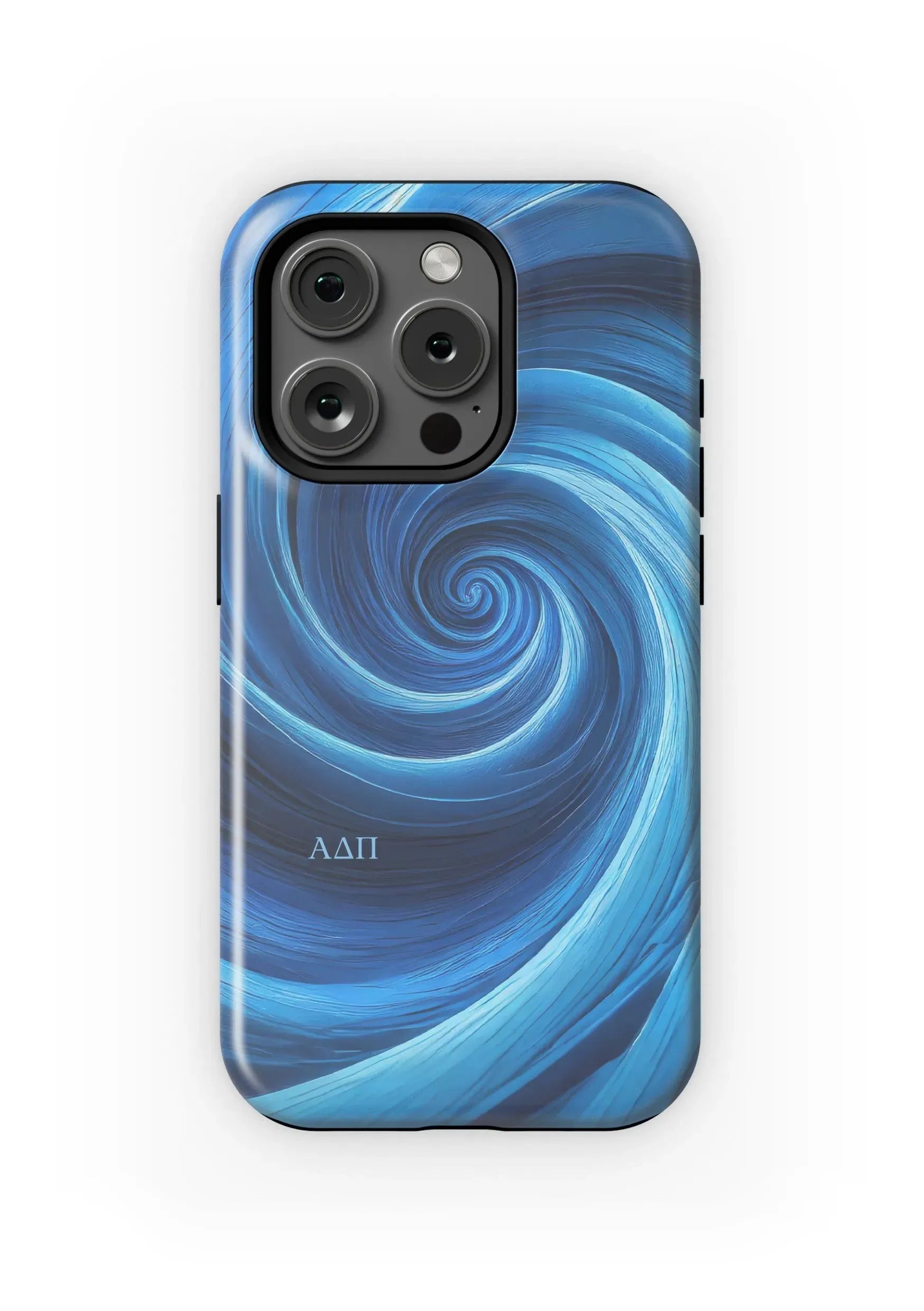 Alpha Delta Pi iPhone 16, 15, 14 Mobile Phone Case - Swirl Matte Mobile Phone Cases