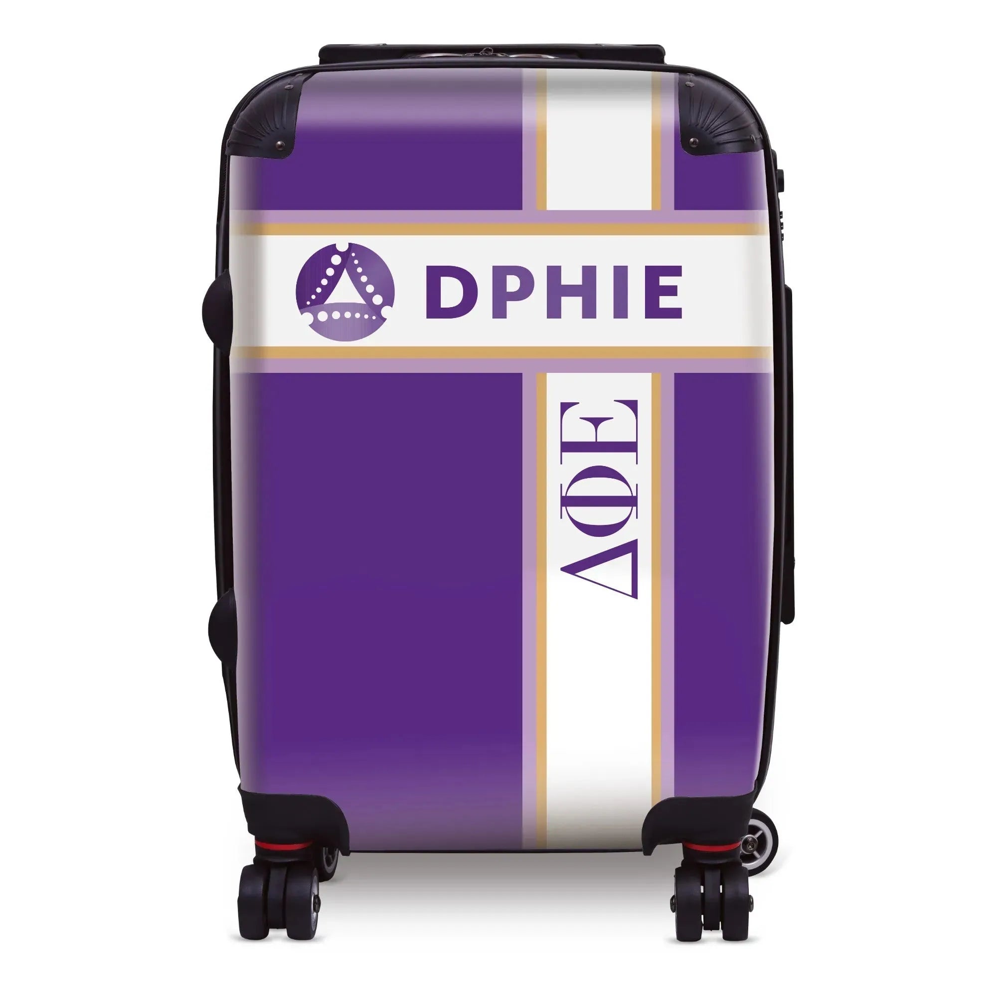 Delta Phi Epsilon Carry-on Suitcase - Cross Stripe Suitcases