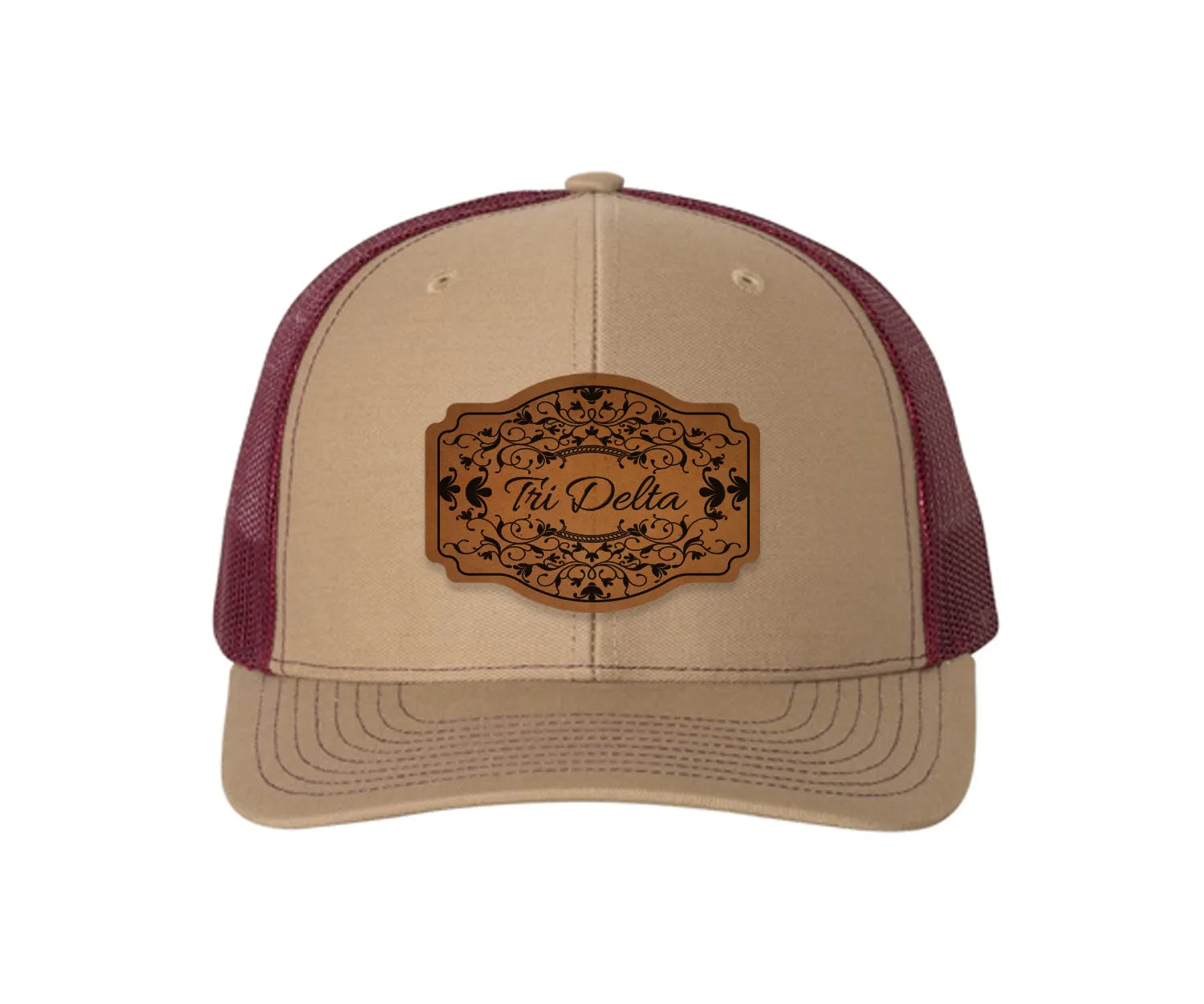 Tri Delta Richardson 112 Leatherette Patch Trucker Hat - Scroll Trucker Hat