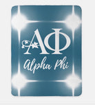 Alpha Phi XL 60x80 Sherpa Blanket - Flashing Lights | APhi Gifts