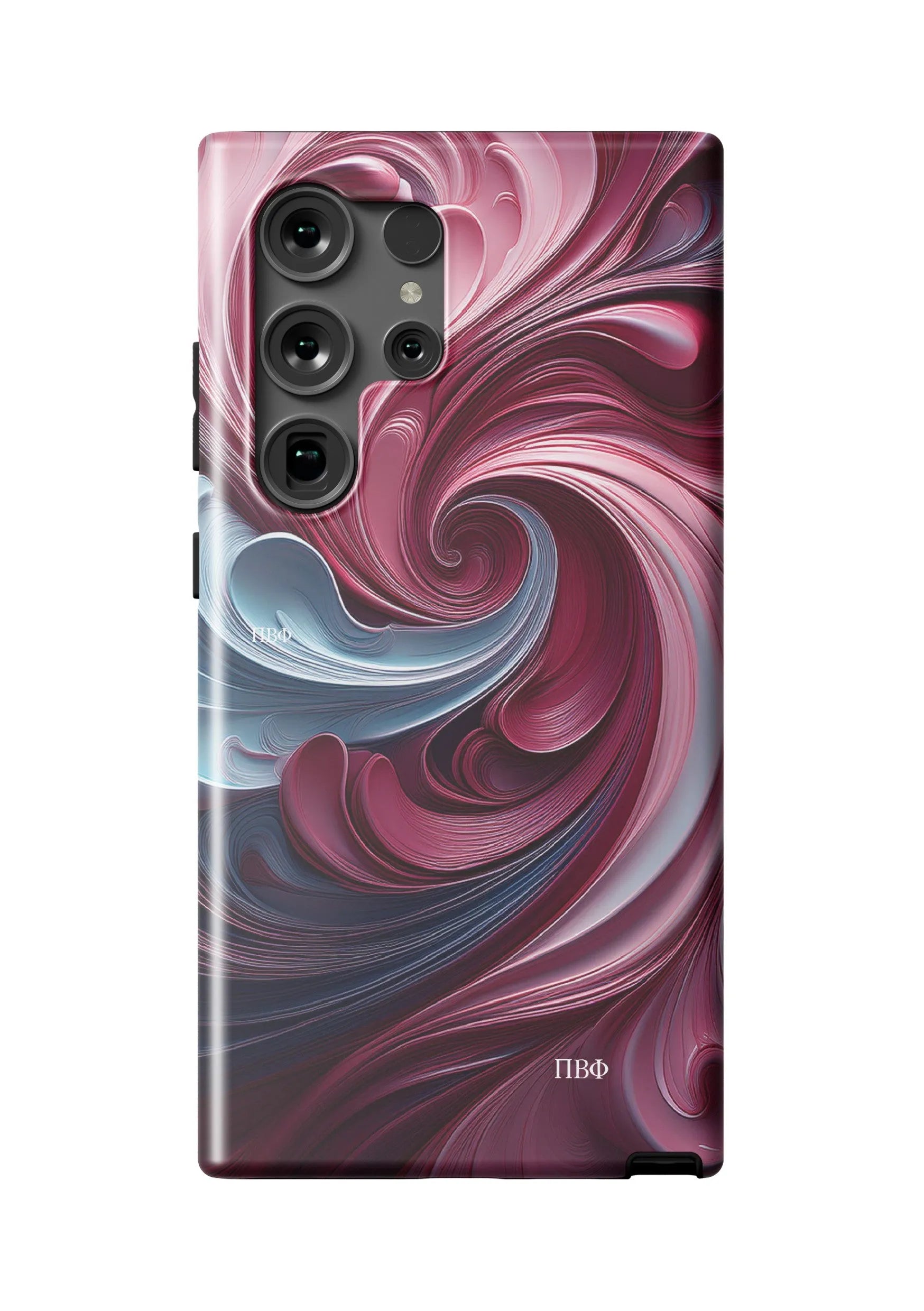 Pi Beta Phi Samsung Galaxy 24, 23 Mobile Phone Case - Swirl Matte Mobile Phone Cases