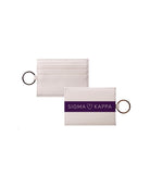 Sigma Kappa Vegan Saffiano Leather Card Holder - Modern Stripe | Sig Kap Gifts