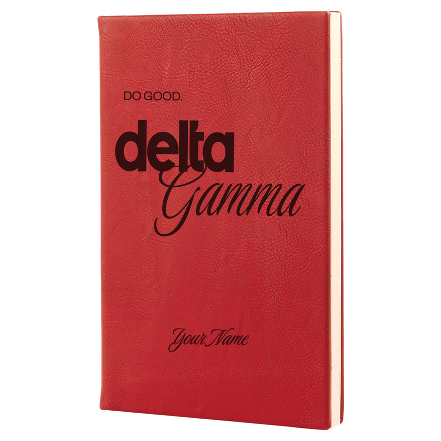 Delta Gamma Personalized Leatherette Notebook | DG
