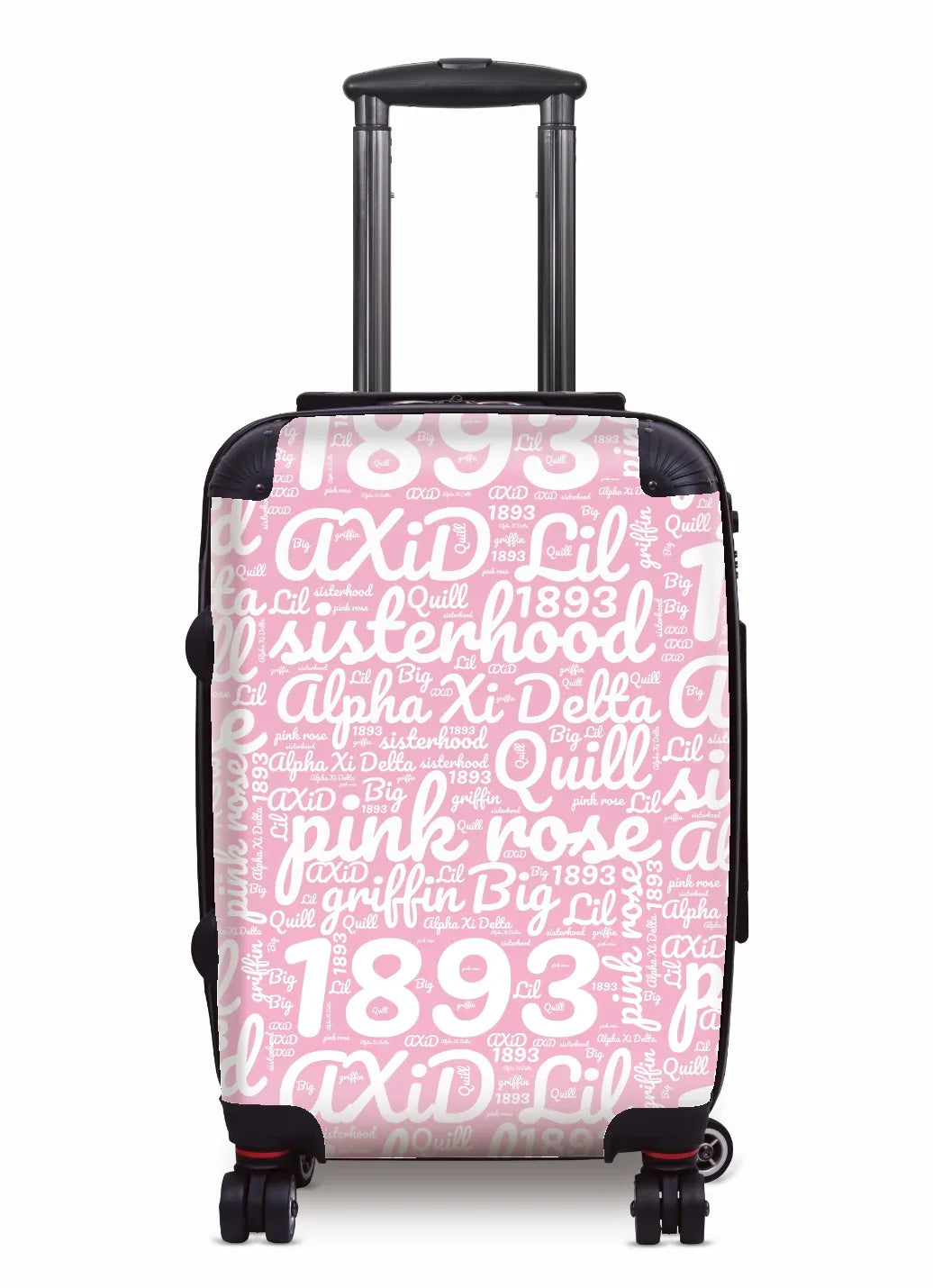 Alpha Xi Delta Carry-on Suitcase - Expression Art Pink Suitcases