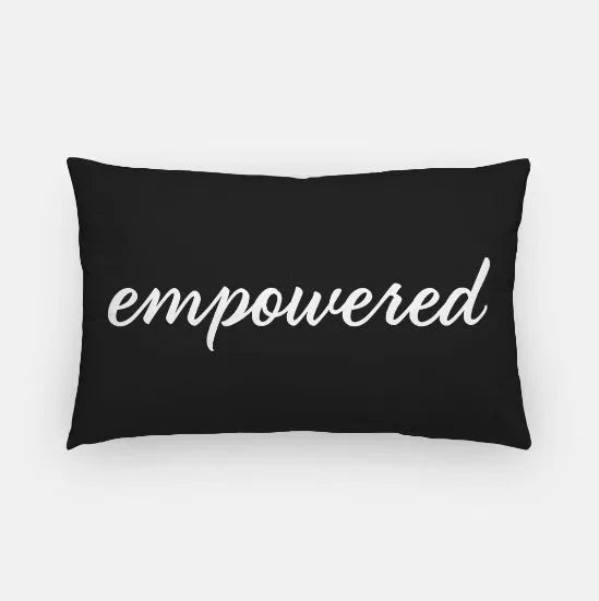 Tri Sigma Empowered Lumbar Throw Pillow Cover Black Pillow Covers