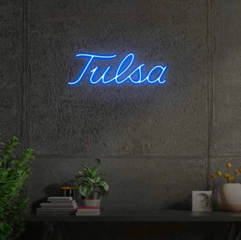 University of Tulsa LED UV Print Neon Sign w/ Dimmer - 20" Neon Signs