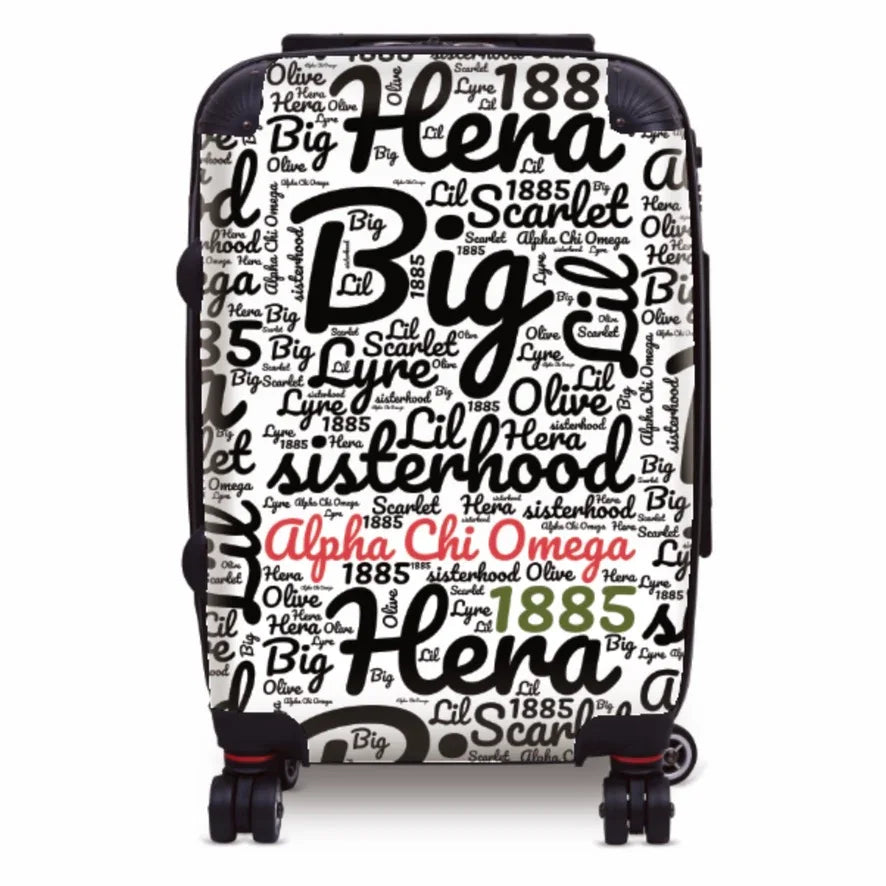 Alpha Chi Omega Carry-on Luggage - Expression Art Suitcases