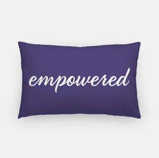 Tri Sigma Empowered Lumbar Throw Pillow Cover Royal Purple Pillow Covers