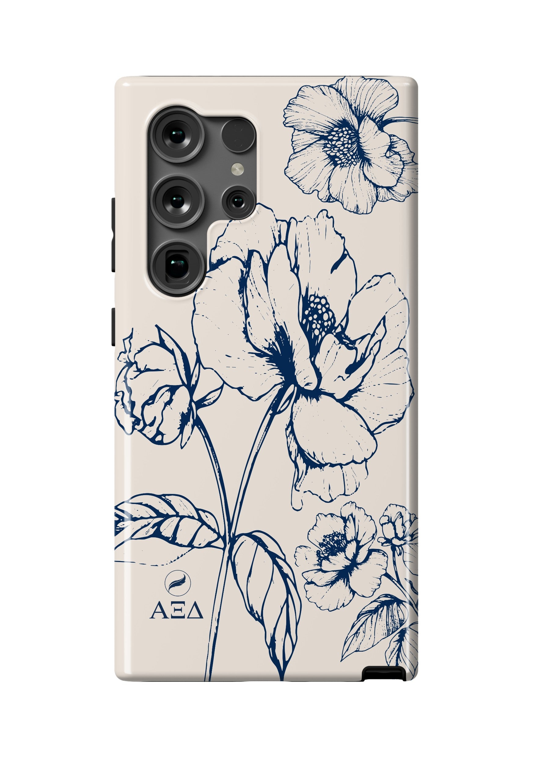 Alpha Xi Delta Samsung Galaxy 24, 23 Mobile Phone Case  Vintage Flower | AXiD Gifts