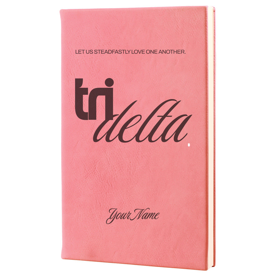 Tri Delta Personalized Leatherette Notebook Journal